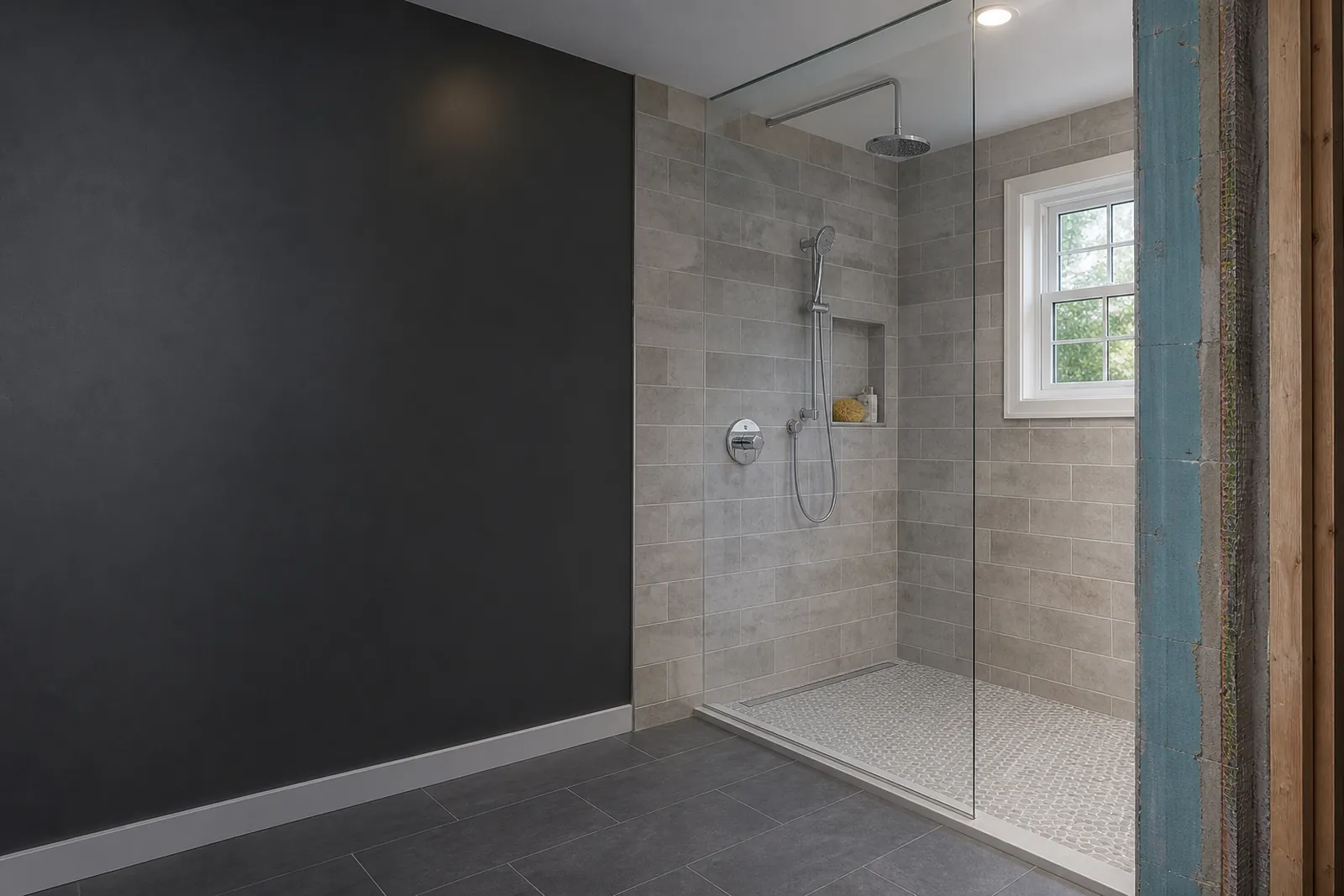 Illustrative tile floor installation in a Cape Cod home